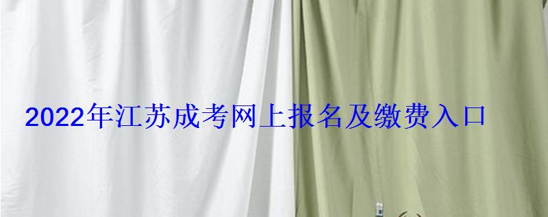 2022年江蘇成考網上報名及繳費入口