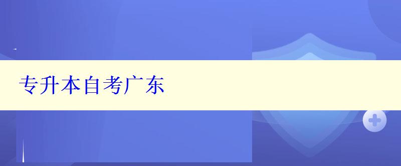 專升本自考廣東