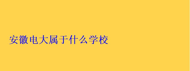 安徽電大屬于什么學(xué)校