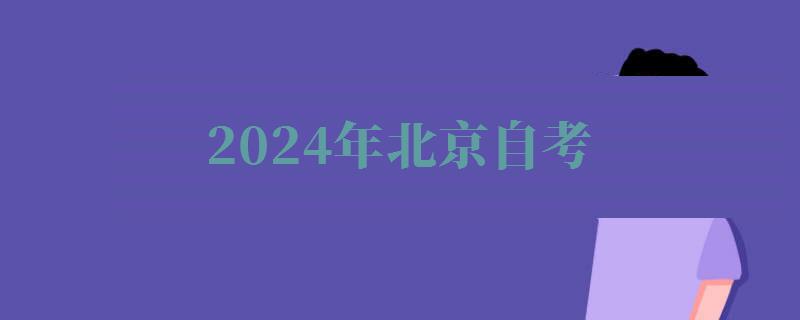 2024年北京自考