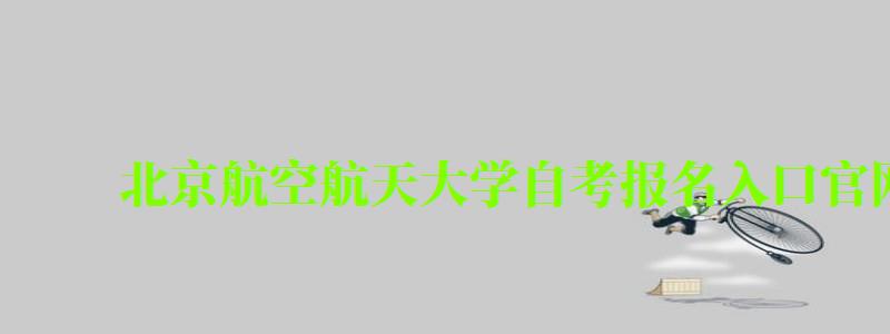 北京航空航天大學自考報名入口官網