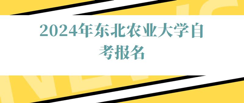 2024年東北農業(yè)大學自考報名